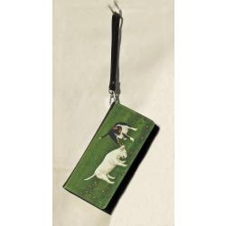 Bull terrier 4 clutch wallet with wrist band